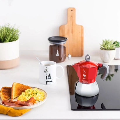 MOKA INDUCTION 4 CUPS RED BIALETTI