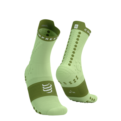 RACING SOCKS PRO 4.0 TRAIL LIME/WOODBINE COMPRESSPORT