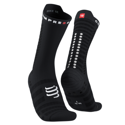 RACING SOCKS PRO 4.0 ULTRALIGHT BIKE BLACK/WHITE COMPRESSPORT
