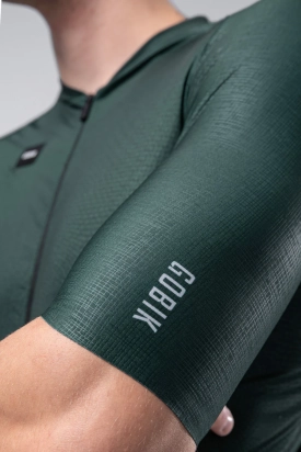 CYCLING JERSEY SHORT SLEEVES INFINITY UNISEX BUNKER GREEN GOBIK