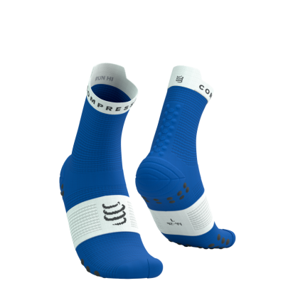 ČARAPE RACING PRO 4.0 RUN HIGH PRINCESS BLUE/WHITE COMPRESSPORT