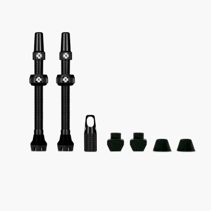 TUBELESS VALVE V2 60MM (PAIR) BLACK MUC-OFF