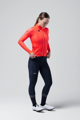 CYCLING JERSEY LONG SLEEVES HYDER WOMAN VERMILION GOBIK