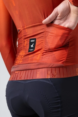 MAJICA BICIKLISTIČKA DUGI RUKAVI CX PRO 3.0 UNISEX BURNT ORANGE GOBIK