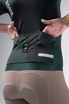 CYCLING JERSEY SHORT SLEEVES INFINITY UNISEX BUNKER GREEN GOBIK