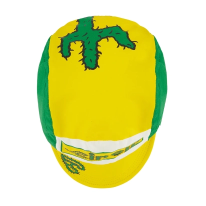 CYCLING CAP CACTUS YELLOW AND WHITE CINELLI