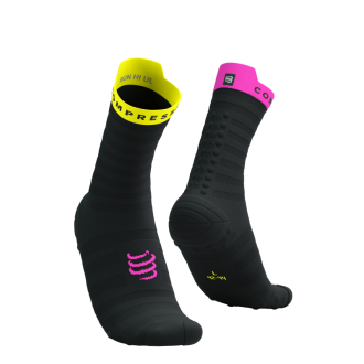 RACING SOCKS PRO 4.0 ULTRALIGHT RUN HIGH BLACK/YELLOW COMPRESSPORT
